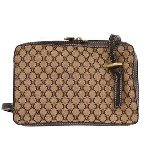 Celine Beige Canvas Macadam Shoulder Bag YS00/55 196166